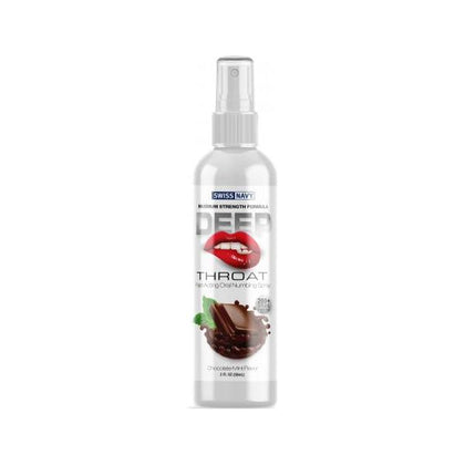 Swiss Navy Deep Throat Spray - Chocolate Mint Flavor - Enhance Oral Pleasure Comfortably - 2 fl oz