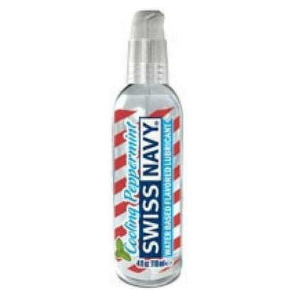 Swiss Navy Cooling Peppermint 4 oz Water-Based Lubricant for Long-Lasting Pleasure with a Refreshing Sensation - Non-Staining, Latex Condom Compatible, Safe for All Sex Toys - Hypo-allergenic - Adult Naughty Store