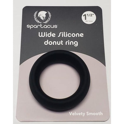 Spartacus Wide Silicone Donut Ring Black 1.5