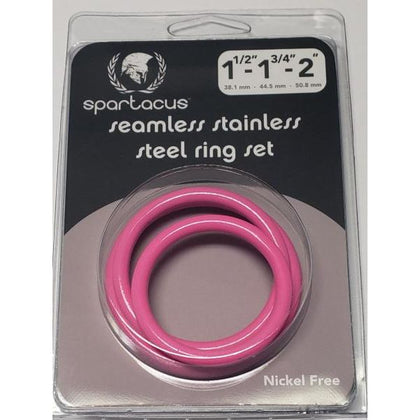 Introducing the Captivating Pink Stainless Steel C-ring Set - Model 2023: A Versatile Pleasure Enhancement for Men