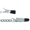 Silver Endurance Tapered Tip Nipple Clamps with Link Chain - Intensify Pleasure and Pain for Experienced Enthusiasts - Adult Naughty Store