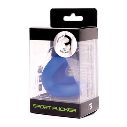 Sport Fucker Rugby Ring Blue - Versatile Liquid Silicone Cock Ring (Model 2023) for Men's Pleasure - Adult Naughty Store