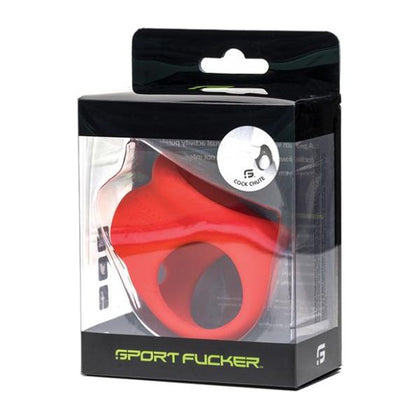 Sport Fucker Cock Chute Red Liquid Silicone Cock Ring - Model 2023 - For Men - Enhance Pleasure and Playful Ball Stimulation