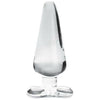 Blown Spade Anal Plug Clear Glass Large - Unisex Anal Pleasure Toy, Model BCP-01, Transparent - Adult Naughty Store