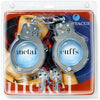 Silver Steel Handcuffs with Single Lock - Model NCSH-001 - Unisex - Pleasure Play - Nickel Finish - Adult Naughty Store