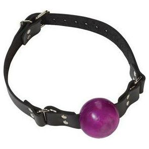 Spartacus Leathers Bondage Gear Small Ball Gag with Buckle Closure - Model BGS-1.5P - Unisex - Stimulates Oral Pleasure - Purple - Adult Naughty Store