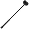 Spartacus Leathers 20in Flexi Crop Black Heart Shape Leather Tip - Model SC-20FC-BLK, Unisex, Versatile Pleasure Tool in Elegant Black - Adult Naughty Store