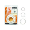 Spartacus Leathers Rubber C Ring Set - Model RCR-3W - Male - Enhance Pleasure - White