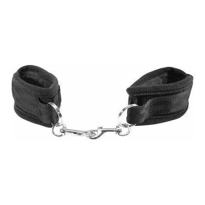 Sex and Mischief Beginner's Handcuffs Black - Comfortable and Versatile Bondage Restraints for Couples
