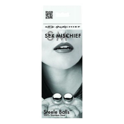 Sportsheets Sex and Mischief Collection Steele Balls - Stainless Steel Ben Wa Balls for Women - Model SM-100 - Enhances Pleasure and Strengthens Muscles - Silver