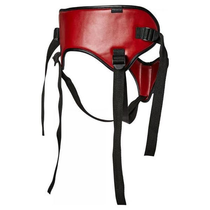 Sportsheets Saffron Strap On Black Red O-S - Elegant Harness for Exquisite Pleasure