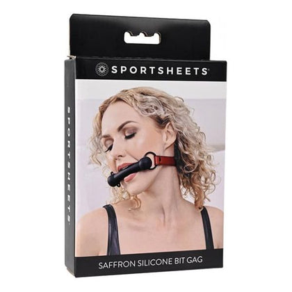 Saffron Silicone Bit Gag - Premium BDSM Mouth Gag for Couples - Model 2023 - Unisex - Intense Pleasure - Sultry Black