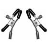 Sportsheets Sexperiments Nipple Clips - Multi-Use Adjustable Basic Clamps for Him or Her - Model NC-200 - Nipple Stimulation and More - Nickel Free Metal - Black - Adult Naughty Store