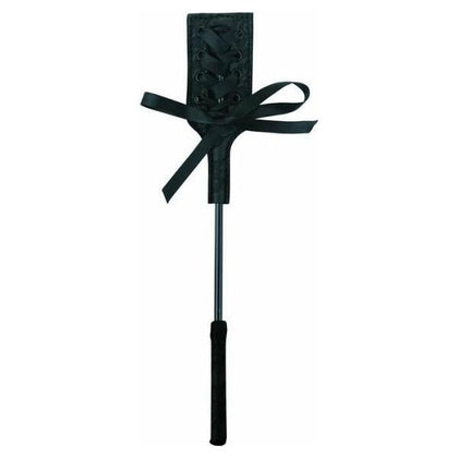 Sportsheets Midnight Lace Crop Black - Elegant Riding Crop Style Paddle for Sensual Pleasure - Model MC-12 - Women's Intimate Toy - For Exquisite Impact Play Experience - Black - Adult Naughty Store