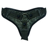 Introducing the Sportsheets Midnight Lace Strap On Harness Black O-S: A Luxurious and Sensual Pleasure Accessory for Unmatched Intimacy and Comfort - Adult Naughty Store