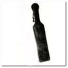 Leather Fetish Paddle with Faux Fur Lining - Model X123 - Unisex - Spanking and Sensual Play - Black