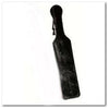 Leather Fetish Paddle with Faux Fur Lining - Model X123 - Unisex - Spanking and Sensual Play - Black - Adult Naughty Store