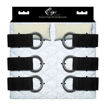 Edge Extreme Under The Bed Restraints - Ultimate Bondage System for Couples - Model X123 - Unisex - Full Body Pleasure - Black