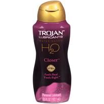 Trojan H2O Closer Lubricant 5.5oz - Premium Hyaluronic Moisturizing Intimate Lubricant for Enhanced Pleasure - Latex Condom Compatible - Sex Toy Friendly - Model: H2O Closer - Gender: Unisex  - Adult Naughty Store