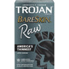 Trojan Bareskin Raw 10ct Ultra Thin Latex Condoms for Men - Enhanced Sensation and Protection in a Discreet Pack - Adult Naughty Store