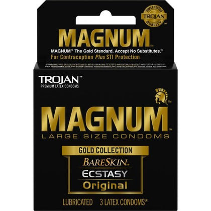 Trojan Magnum Large Size Condoms Gold Collection 3 Pack