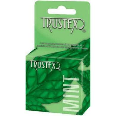 Trustex Mint Flavored Latex Condoms - Pack of 3 - Oral Pleasure Enhancers for Couples - Intensify Intimacy with Delicious Mint Flavor