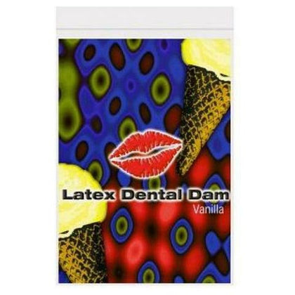 Trustex Latex Dental Dam - Vanilla Flavored Oral Sex Condom - Model DD-100 - Unisex - For Safe and Satisfying Oral-Genital Contact - Vanilla Flavor - 6x8 Inches