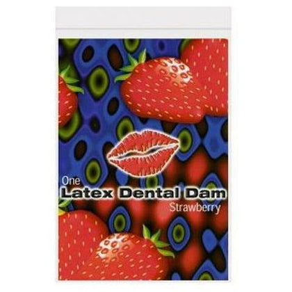 Introducing the SensaDent Strawberry Flavored Latex Dental Dam - Model SDD-1001: The Ultimate Oral Pleasure Enhancer for All Genders!