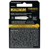 Trojan Magnum Ribbed Latex Condoms 3 Pack - Premium Pleasure Enhancer for Couples - Model X3R - Unisex - Intensified Stimulation - Jet Black