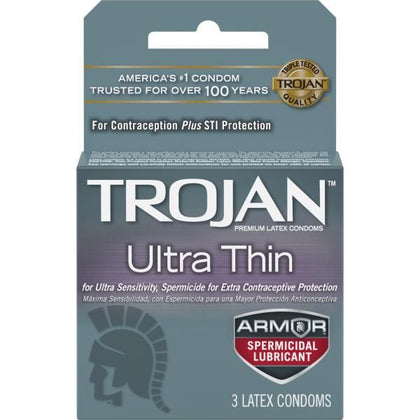 Trojan Ultra Thin Armor Spermicide Condoms 3 Pack

Introducing the Trojan Ultra Thin Armor Spermicide Condoms - Unleash Your Sensuality with Confidence and Protection