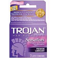 Trojan Her Pleasure 3 Pk Condoms - Ribbed Pleasure for Women - Translucent