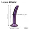 Tantus Silicone Leisure Vibrating Midnight Purple Dildo - Model LVM-2021 - Unisex G-Spot and Prostate Pleasure
