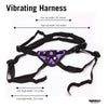 Tantus Silicone Velvet Vibrating Harness Purple - Model VVH-01 - Unisex Strap-On Pleasure - Adult Naughty Store