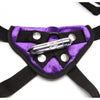 Tantus Silicone Velvet Vibrating Harness Purple - Model VVH-01 - Unisex Strap-On Pleasure - Adult Naughty Store