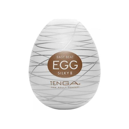 Tenga Egg Silky II Disposable Masturbator - Model ESI-Net - Male Pleasure Toy - Silky Smooth Sensations - Black