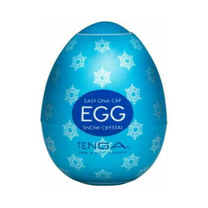 Introducing the Tenga Egg Snow Crystal Male Masturbation Sleeve - Model SNW-001: A Sensational Pleasure Experience for Men! - Adult Naughty Store