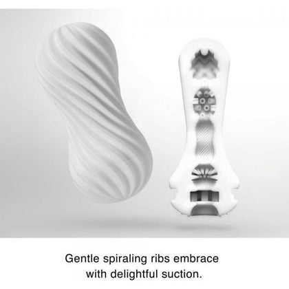 Tenga Flex Silky White Stroker - Model FSW-001 - Male Masturbation Toy for Intense Spiraling Pleasure - White