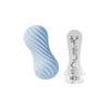 Tenga Flex Bubbly Blue Male Masturbator - Intense Spiral Ribbed Pleasure (Model: TF-BB-001)