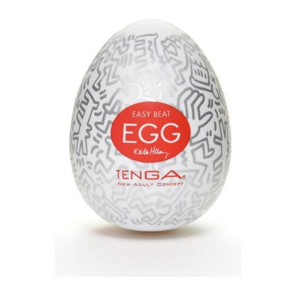 Tenga Keith Haring Egg Party Stroker - Male Pleasure Toy for Intense Stimulation - Model EGG-PTH-01 - Multi-Gender - Designed for Ultimate Sensation and Pleasure - Vibrant and Playful Artwork by Keith Haring
