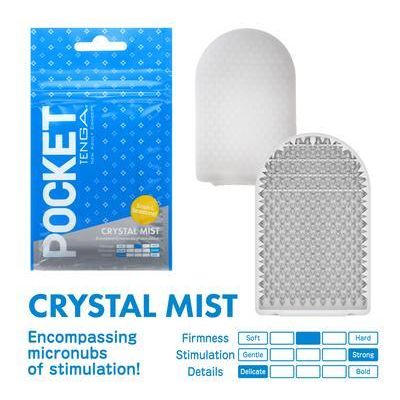 Tenga Crystal Mist Pocket Masturbator - Model X1 | For Men | Intense Stimulation | Pleasure Enhancer | Crystal Clear