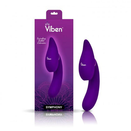 Viben Symphony Triple Motor Clitoral Suction & Vibration Vibrator - Model V2024 - Women's Eco-Friendly Insertable Pleasure Toy - Violet