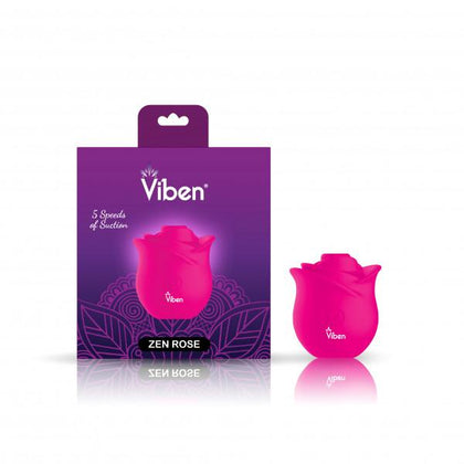 Viben Zen Rose Hot Pink Clitoral and Nipple Stimulator VB75011 - Women's Intense Pleasure Device in Exotic Hot Pink