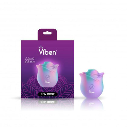 Introducing the Viben Zen Rose Unicorn Clitoral and Nipple Stimulator (Model No. 2024) for Women - Rainbow 🌈