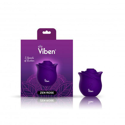 Viben Zen Rose Violet Clitoral and Nipple Stimulator – Model 2024 - Women’s Dual Stimulation Device - Violet
