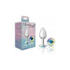 Viben Cheeky Charms CC-1001 Small Silver Iridescent Anal Plug for All Genders - Sensational Rainbow Gemstone Butt Toy - Adult Naughty Store