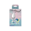 Viben Cheeky Charms CC-1001 Small Silver Iridescent Anal Plug for All Genders - Sensational Rainbow Gemstone Butt Toy - Adult Naughty Store