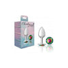 Viben Cheeky Charms Round Rainbow Small Silver Butt Plug - Model CC-001: Unisex Anal Pleasure Toy - Adult Naughty Store