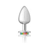 Viben Cheeky Charms Round Rainbow Large Silver Butt Plug - Model CC-RR-LG-SLV - Unisex Anal Pleasure Toy - Adult Naughty Store