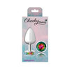 Viben Cheeky Charms Round Rainbow Large Silver Butt Plug - Model CC-RR-LG-SLV - Unisex Anal Pleasure Toy - Adult Naughty Store