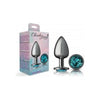 Viben Cheeky Charms CC-123 Large Gunmetal Teal Butt Plug for Sensual Anal Pleasure - Adult Naughty Store